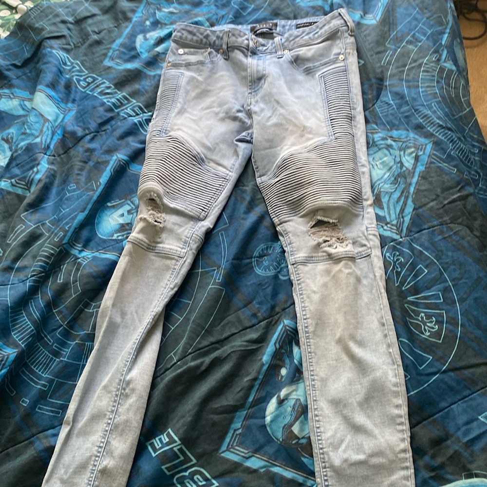 Men’s pacsun white-Blue skinny jeans